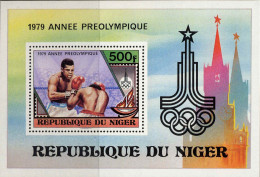 Niger (Rep) Bloc N** Yv:25 Mi:24 Année Olympique Boxe - Niger (1960-...)