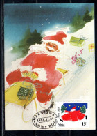 POLONIA POLAND POLSKA 1987 CHRISTMAS NEW YEAR 1988 NATALE NOEL WEIHNACHTEN NAVIDAD 15z MAXI MAXIMUM CARD CARTE - Cartoline Maximum