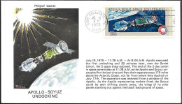 US Space Cover 1975. ASTP Apollo - Soyuz Undocking - United States