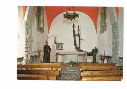 Cpm - 74 - Chapelle De Laprau Sur Lugrin - Jansol 1 - Moine Sculpture En Bois Oiseau - Autres & Non Classés