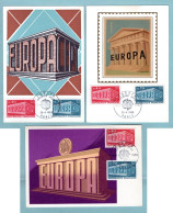 Carte Maximum 1969 - Europa 1969 - YT 1598 Et 1599 -  Paris - 1960-1969
