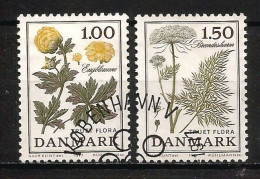 Denmark 1977 Flowers Y.T. 654/655 (0) - Used Stamps