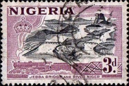 Nigeria Poste Obl Yv:  80 Mi:76 Jebra Bridge And River Niger (Beau Cachet Rond) - Nigeria (...-1960)