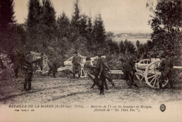 BATAILLE DE LA MARNE  ( 6 - 13 SEPTEMBRE 1914 ) . Batterie De 75 Sur Les Hauteurs De Revigny . Extrait De " En Plein Feu - Weltkrieg 1914-18