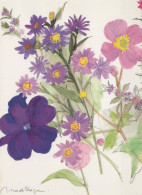 FLOWERS Vintage Postcard CPSM #PAR608.A - Flowers