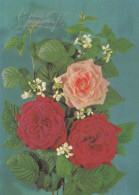 FLOWERS Vintage Postcard CPSM #PAR358.A - Flowers