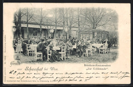 AK Schwechat Bei Wien, Bräuhaus-Restaurant Zur Kohlstaude, Vollbesetzter Aussenbereich  - Autres & Non Classés