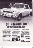 3 Feuillets De Magazine Ford Escort 1973 &  GT 1968 - Automobili