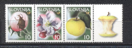 Slovenia 2000- Fruits Strip Of 3+ Vignette - Slovenia