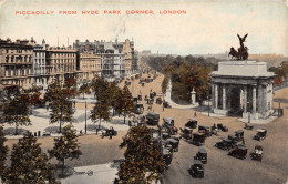 R335241 Piccadilly From Hyde Park Corner. London. Valentines. Colourtone Series - Sonstige & Ohne Zuordnung