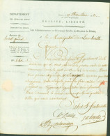 Lettre Autographe Signature LAS Administrateurs Et Procureur Syndic District De Dinan à Celle De Lamballe Détenus évadés - Político Y Militar