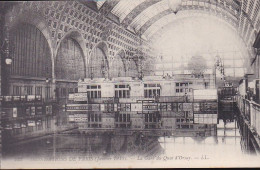 La Gare D' Orsay : Vue Intérieure, Inondation En Janvier 1910 - Stations, Underground