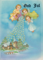 ANGELO Buon Anno Natale Vintage Cartolina CPSM #PAG910.A - Engelen