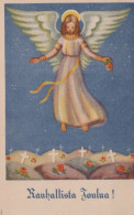 ANGELO Buon Anno Natale Vintage Cartolina CPSMPF #PAG812.A - Anges