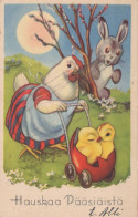 EASTER CHICKEN EGG Vintage Postcard CPA #PKE326.A - Ostern