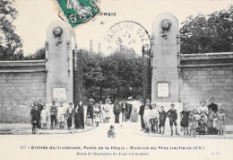 CPA. [75] > TOUT PARIS > N°257 (pas Vue) Entrée Du Cimetière Porte De La Dhuis - Av. Du  Père-Lachaise - Coll. F. Fleury - District 20