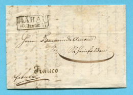 Faltbrief Von Aarau Nach Rheinfelden 1847 - Franco - ...-1845 Prephilately