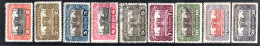 Autriche - Lot De 9 Timbres - Bâtiment Du Parlement - N° 214 à 222  - 1919 - Oblitérés