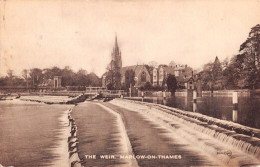 R334113 Marlow On Thames. The Weir. Postcard. 1925 - World