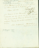 Lettre Autographe Signature LAS Jean Baptiste Brostaret Député Du Tiers Pour La Sénéchaussée De Nérac - Politicians  & Military