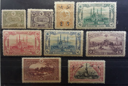 TURKIYE TURQUIE TURKEY 1910 - 1914, Petit Lot De 9 Timbres Entre Yvert No 159 - 199 , Neufs * MH TB - Nuevos