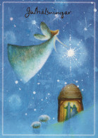 ANGELO Buon Anno Natale Vintage Cartolina CPSM #PAJ347.A - Engelen