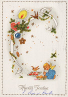 ANGEL CHRISTMAS Holidays Vintage Postcard CPSM #PAJ232.A - Anges