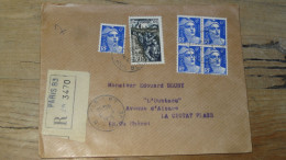 Enveloppe Recommandée PARIS Pour LA CIOTAT - 1956  ............BOITE1.......... 465 - 1921-1960: Période Moderne