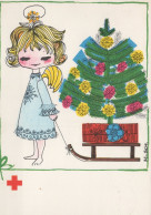 ANGEL CHRISTMAS Holidays Vintage Postcard CPSM #PAH982.A - Engel
