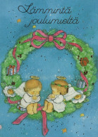 ENGEL WEIHNACHTSFERIEN Feiern & Feste Vintage Ansichtskarte Postkarte CPSM #PAH923.A - Angels
