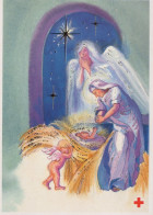 ANGELO Buon Anno Natale Vintage Cartolina CPSM #PAH810.A - Angels