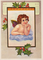 ANGELO Buon Anno Natale Vintage Cartolina CPSM #PAH695.A - Anges