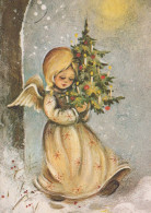 ANGEL CHRISTMAS Holidays Vintage Postcard CPSM #PAH538.A - Angels