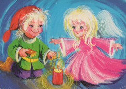 ANGELO Buon Anno Natale Vintage Cartolina CPSM #PAH425.A - Engel