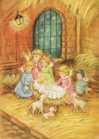 ENGEL WEIHNACHTSFERIEN Feiern & Feste Vintage Ansichtskarte Postkarte CPSM #PAH373.A - Angels