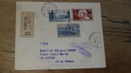 Enveloppe Recommandée PARIS Pour LA CIOTAT - 1955  ............BOITE1.......... 466 - 1921-1960: Période Moderne