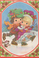 Feliz Año Navidad NIÑOS Vintage Tarjeta Postal CPSM #PAY770.A - Nouvel An