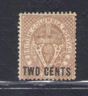 1860 British Columbia - SG N. 28 Dentellati 14, MH* - Altri & Non Classificati