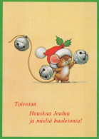 Buon Anno Natale MOUSE Vintage Cartolina CPSM #PAU928.A - Neujahr