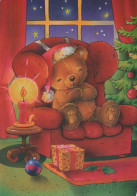 Buon Anno Natale ORSACCHIOTTO Vintage Cartolina CPSM #PAU873.A - Neujahr