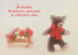 Buon Anno Natale ORSACCHIOTTO Vintage Cartolina CPSM #PAU678.A - Neujahr