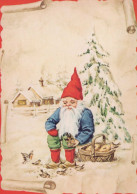 WEIHNACHTSMANN SANTA CLAUS Neujahr Weihnachten GNOME Vintage Ansichtskarte Postkarte CPSM #PAU435.A - Santa Claus