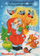 BABBO NATALE Buon Anno Natale Vintage Cartolina CPSM #PAU493.A - Santa Claus