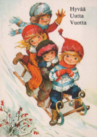 Neujahr Weihnachten KINDER Vintage Ansichtskarte Postkarte CPSM #PAU045.A - Neujahr