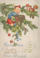 Feliz Año Navidad NIÑOS Vintage Tarjeta Postal CPSM #PAU027.A - Neujahr