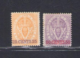 1860 British Columbia - SG 31-32 Dentellati 14, MH* - Otros & Sin Clasificación