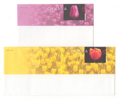 Canada 2 Entiers Tulipes Tulipe Enveloppe Entier Canada 2 Stationery Covers Tulip Tulips - Other & Unclassified