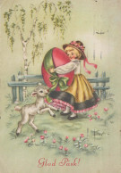 PÂQUES ENFANTS Vintage Carte Postale CPSM #PBO259.A - Ostern