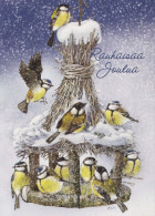 Buon Anno Natale UCCELLO Vintage Cartolina CPSM #PBM661.A - Neujahr