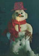 Buon Anno Natale PUPAZZO Vintage Cartolina CPSM #PBM511.A - Neujahr
